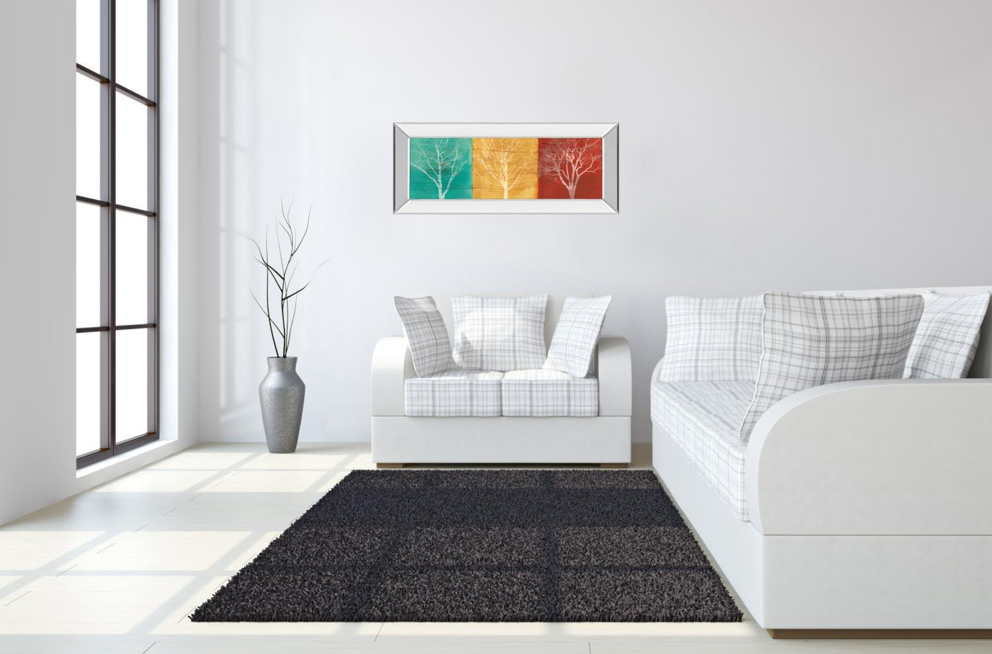 Fallen Leaves By Stephane Fontaine - Mirror Framed Print Wall Art - Red