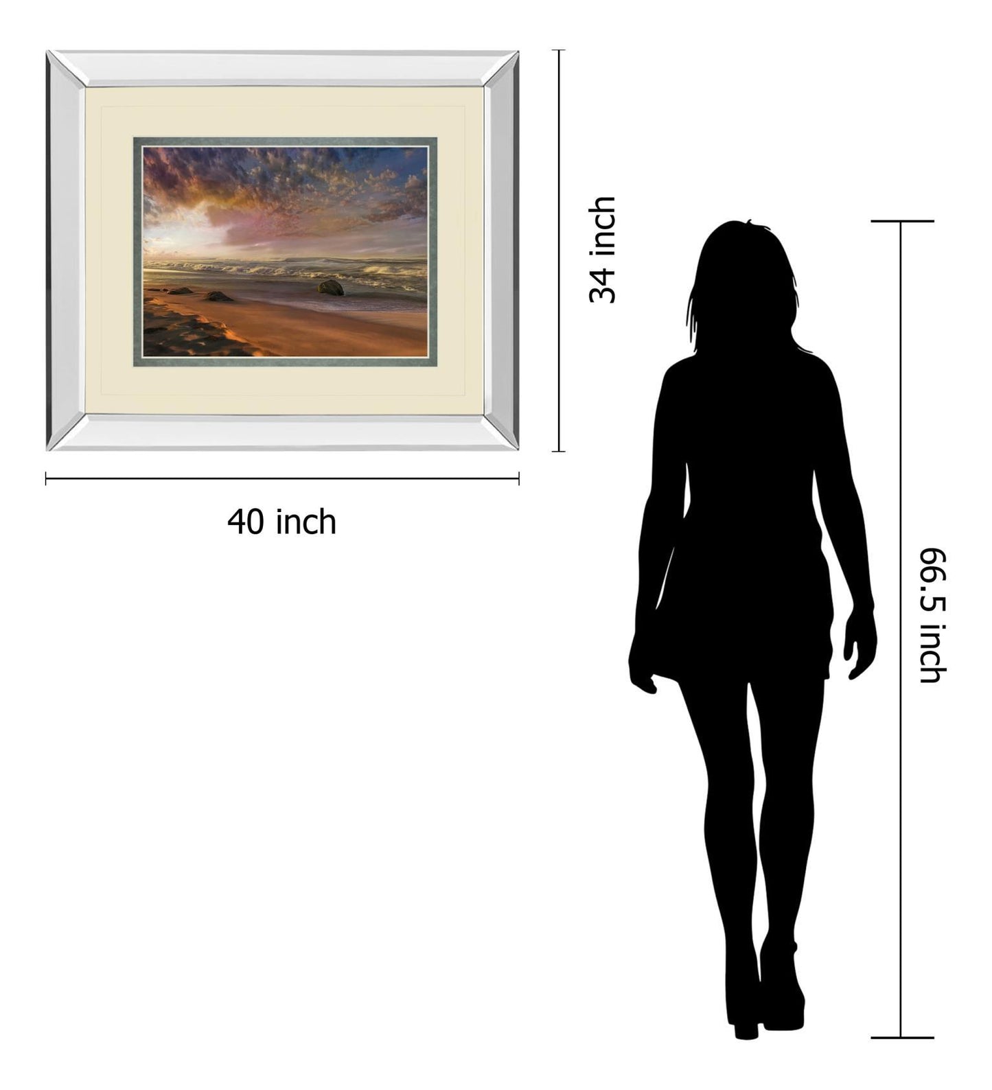 Summer Magic By Mike Calascibetta - Mirror Framed Print Wall Art - Dark Brown