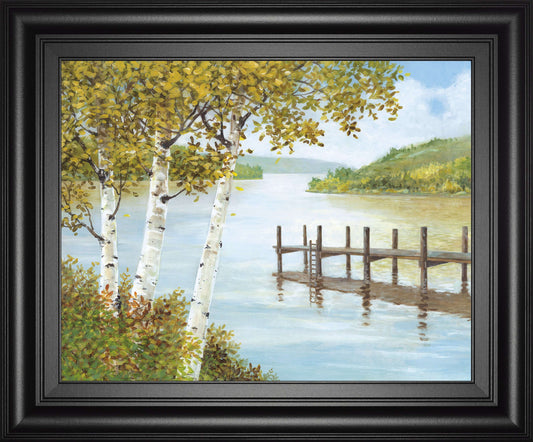 Rural Route Il By A. Fisk - Framed Print Wall Art - Blue