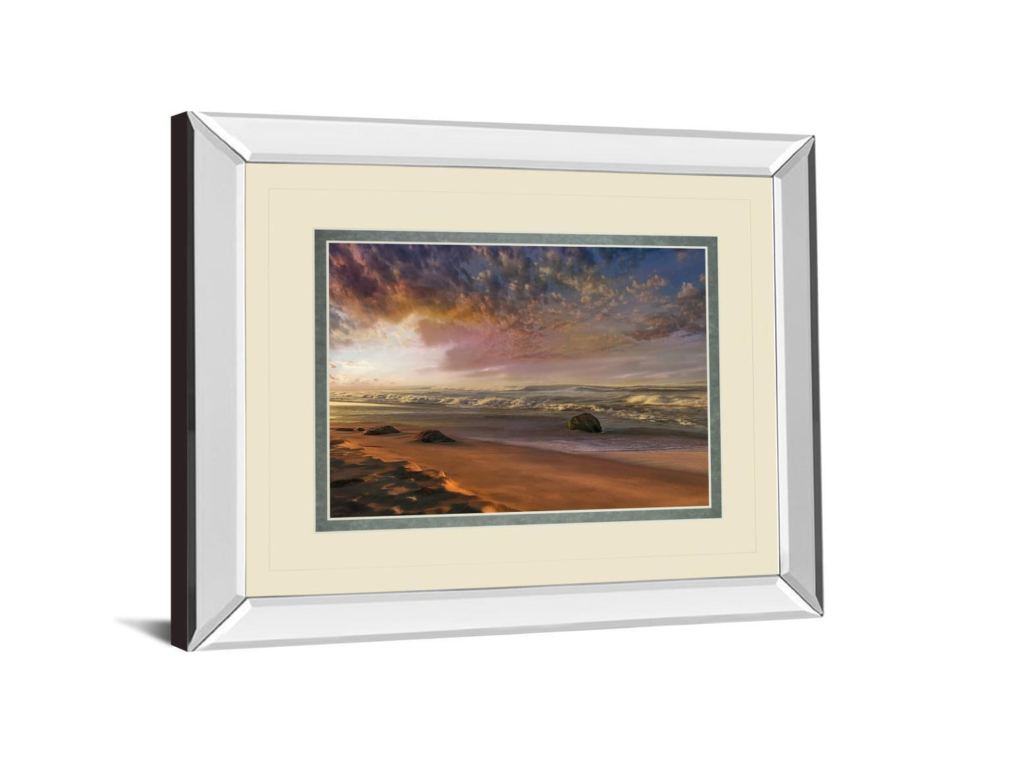 Summer Magic By Mike Calascibetta - Mirror Framed Print Wall Art - Dark Brown