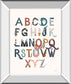Alphabet A To Z By Becky Thorns - Mirror Framed Print Wall Art - White
