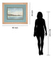 Calm Horizon By Tita Quintero - Framed Print Wall Art - Blue