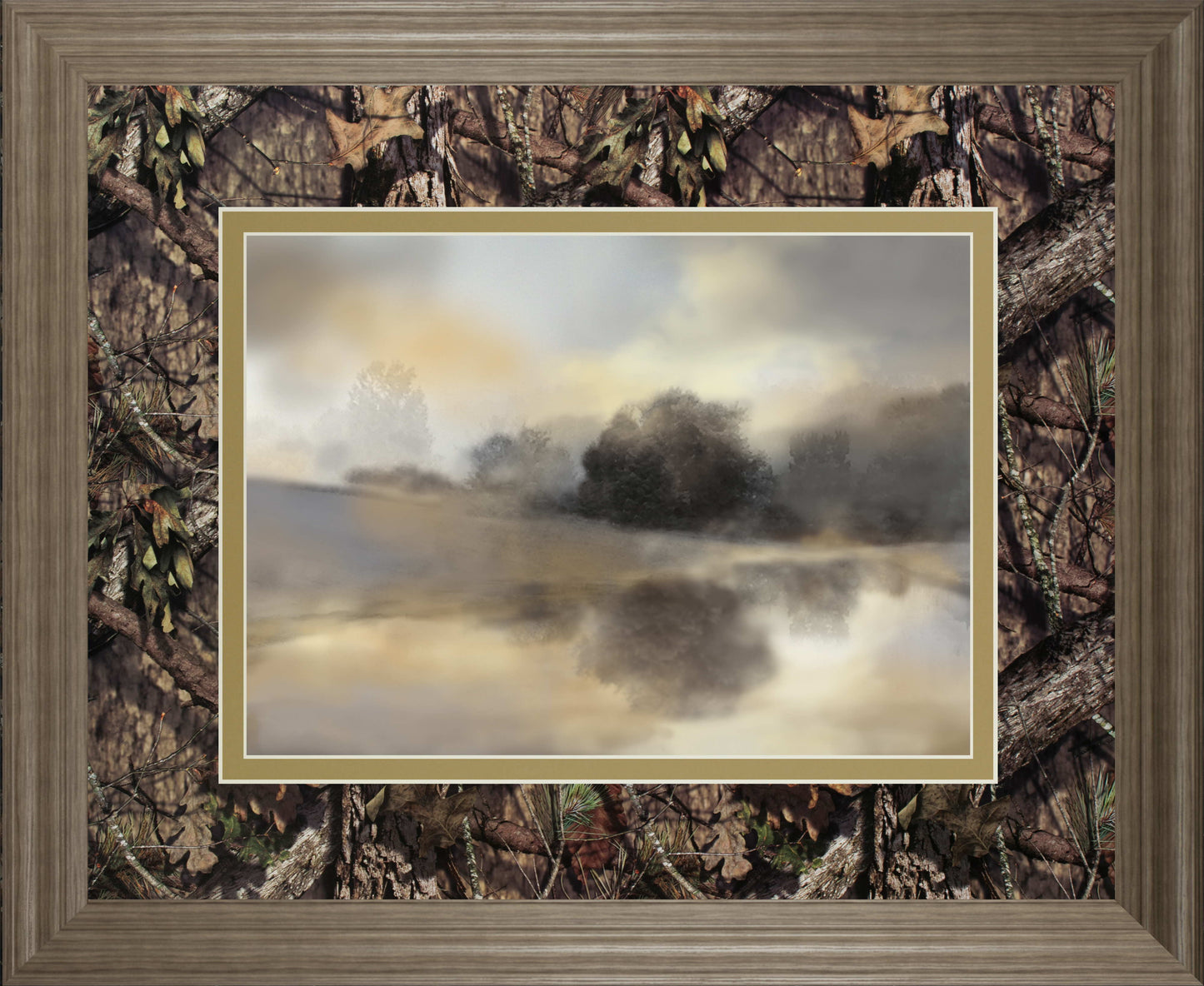 Misty Pond By Nan - Wall Art - Yellow