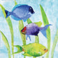 Small - Iridescent Fish I By Janet Tava - Blue