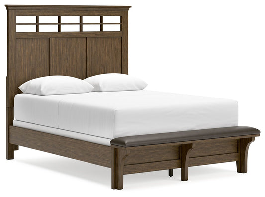 Shawbeck - Medium Brown - Queen Panel Bed
