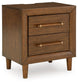 Lyncott - Two Drawer Night Stand - Brown