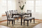 Langwest - Dining Room Table Set (Set of 6) - Brown