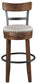 Valebeck - Tall Upholstered Swivel Barstool