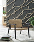 Halfmore - Accent Chair - Black / Natural