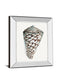 Modern Shell With Teal Il By Patricia Pinto - Mirror Framed Print Wall Art - White
