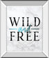Wild And Free Turquoise Marble Adventure Quote By Nature Magick - Mirror Framed Print Wall Art - White
