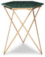Engelton - Accent Table - Green / Gold