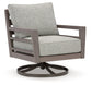Hillside Barn - Swivel Lounge W/ Cushion - Gray / Brown