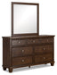 Danabrin - Dresser And Mirror - Brown