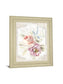 Cottage Garden V On Wood By Danhui Nai - Framed Print Wall Art - White