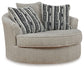 Calnita - Oversized Swivel Accent Chair - Sisal