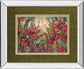 Opal By Crystal Heath - Mirror Framed Print Wall Art - Red