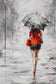 Framed Small - City In The Rain II By Jolanta Kowalik - Gray