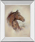 Race Horse Il By Ruane Manning - Mirror Framed Print Wall Art - Dark Brown