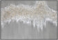 47x32 Hand Painted Textured Canvas Glitter In Frame - Gray
