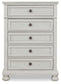 Robbinsdale - Five Drawer Chest - Youth - Antique White
