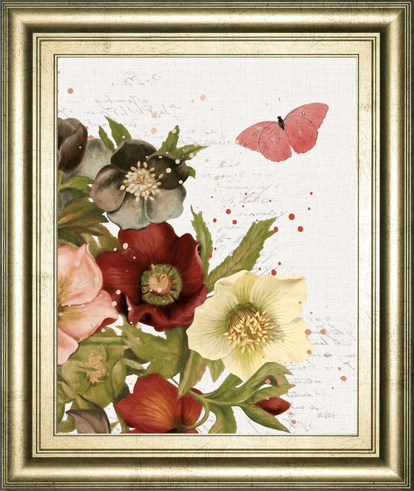 Vintage Petals III By Katie Pertiet - Framed Print Wall Art