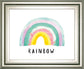 Rainbow Joy By Joelle Wehkamp - Framed Print Wall Art - Pink