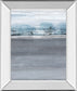 Snowy Tracks By Sims - Mirror Framed Print Wall Art - Dark Gray