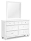 Fortman - Dresser And Mirror - White