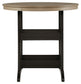 Fairen Trail - Round Bar Table w/Umb OPT - Black / Driftwood