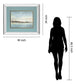 Calm Horizon By Tita Quintero - Mirror Framed Print Wall Art - Blue