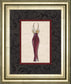 Fashion Dress Il By Susan Osbourne Framed Print Wall Art - Red