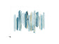 Temp Glass With Foil - Abstract Blue / White / Gold 2 - Blue