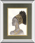 Headdress Beauty II By Chris Paschke Mirrored Frame - Dark Gray
