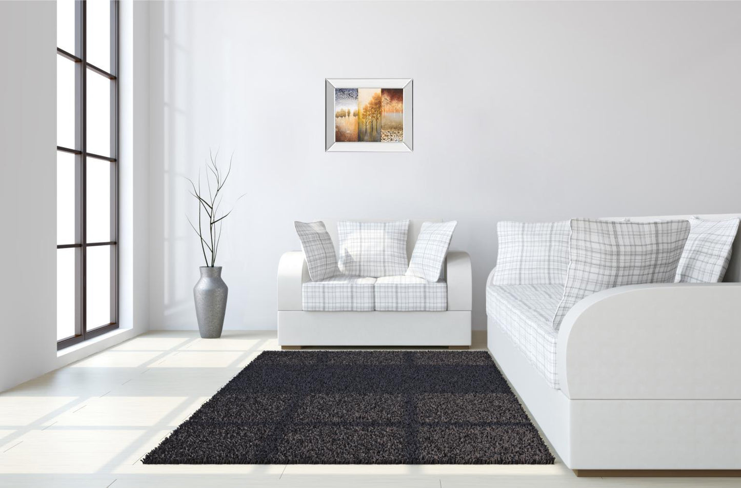 Lost In Trees Il By Michael Marcon - Mirror Framed Print Wall Art - Yellow