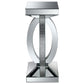 Amalia - Square Mirrored Acrylic Crystal Side End Table - Silver