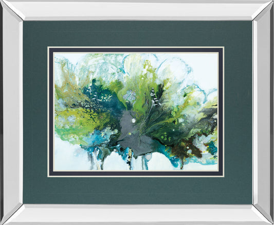 Imperial Frost By N. Barnes - Mirror Framed Print Wall Art - Green