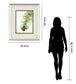 Watercolor Plantain Leaves Il By Patricia Pinto - Mirror Framed Print Wall Art - Green