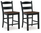 Valebeck - Barstool (Set of 2) - Black / Brown