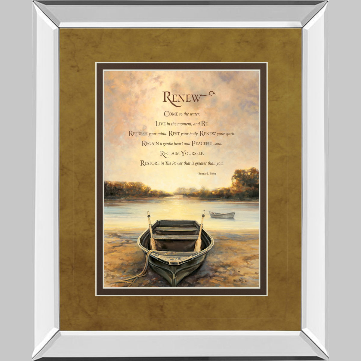 Renew By Bonnie Mohr - Framed Print Wall Art - Beige