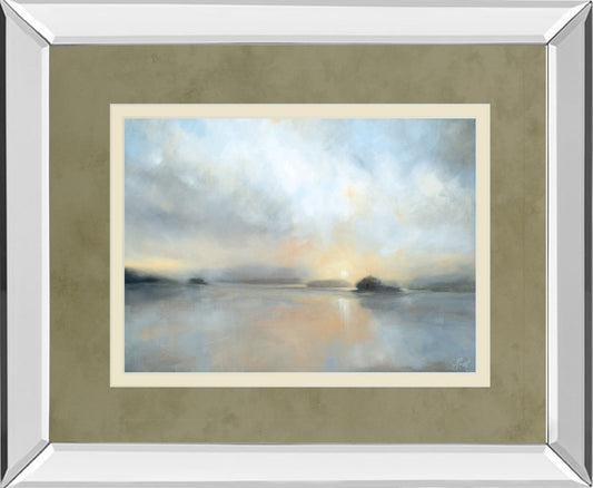 December Mists By Joanne Parent - Framed Print Wall Art - Blue