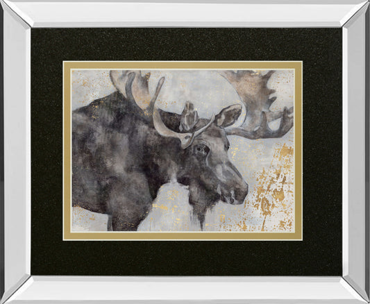 Alces Train I By Beverley Hawksley - Mirror Framed Print Wall Art - Black