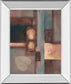 Fall I With Leaf By Laurie Fields - Mirror Framed Print Wall Art - Blue