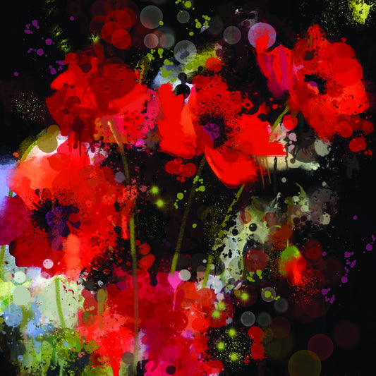 Small - Poppies By A.v. Art - Red