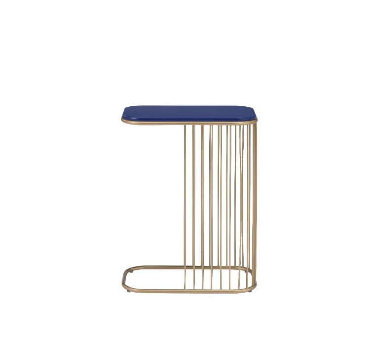 Aviena - Accent Table - Blue & Gold Finish