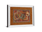 Twenty Tuesday Il By Jeni Lee - Mirror Framed Print Wall Art - Dark Brown