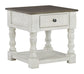 Havalance - Square End Table - White / Gray