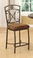 Tavio - Counter Height Chair (Set of 2) - Fabric & Antique Bronze - 41"