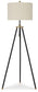 Cashner - Metal Floor Lamp - Black / Gold Finish
