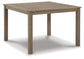 Aria Plains - Square Dining Table W/Umb Opt - Brown